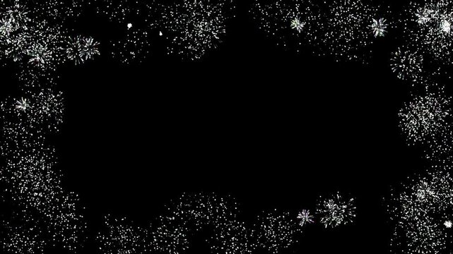 Rainbow Cosmic Stardust Magical Fairy Particles Border Frame