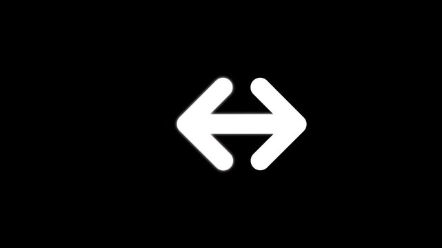 White arrow pointing on direction symbol indicating back or previous page. simple red pointer showing opposite direction.