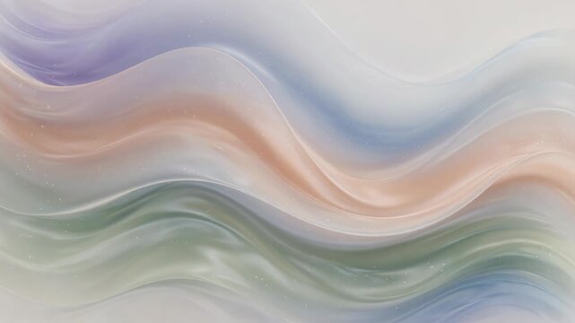 Soft pastel flowing abstract waves in smooth style on a light backdrop, representing calm and tranquility today