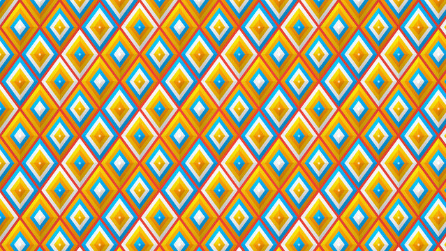 Vibrant seamless aztec geometric diamond pattern vector background