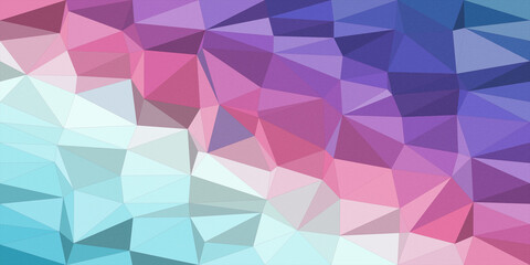 Obraz premium Abstract low-poly geometric surface in pink, blue, and purple, creating a modern, energetic backdrop for design, branding, and digital campaigns.