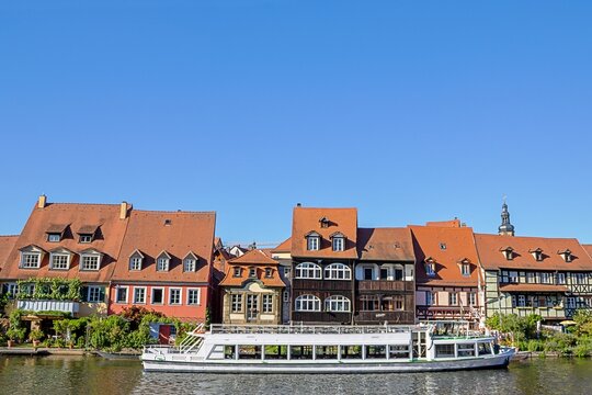 bamberg, deutschland - pittoreske altbauten in klein-venedig an der regnitz