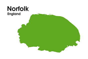 Obraz premium norfolk england map