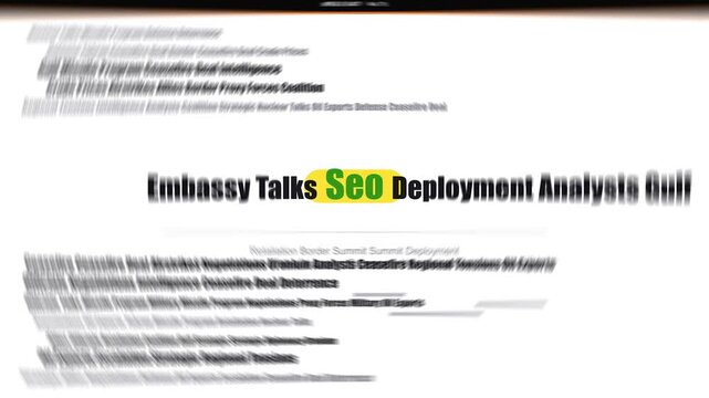 Seo optimization marketing business news background featuring animated kinetic typography text motion graphic video with a highlighted headline scrolling through global website search engine digital i