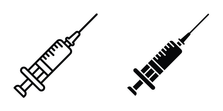 Syringe icons multiple style collection. icon in vector. Logotype