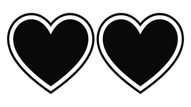 Heart vector icon illustration design shape love romance symbol
