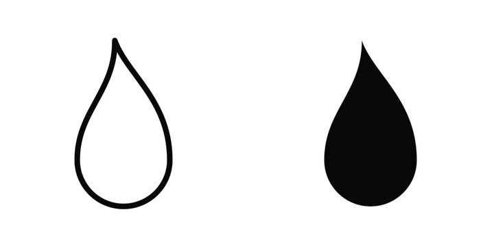 Water drop shape icons multiple style collection. icon in vector. Logotype
