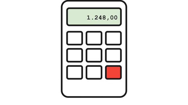 Simple Calculator Interface Showing Numbers and Buttons.