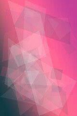 Obraz premium Abstract geometric shapes in pink and magenta create a soft, modern gradient with depth, ideal for tech, branding, and creative space backgrounds.