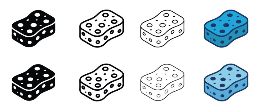 Sponges with Dots Pattern Isolated on Transparent Background for Design and Illustration Use