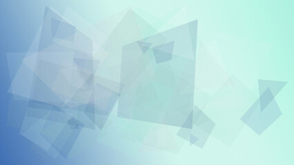 Obraz premium Abstract geometric triangles in soft blue and teal tones create a calm futuristic backdrop, ideal for technology or design branding with clean copy space.