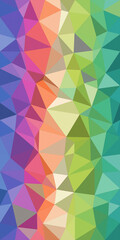 Fototapeta premium A vibrant polygon geometric background with multicolor gradients in a modern abstract style, ideal for branding, website headers, and design layouts with copy space.