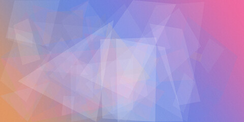 Obraz premium Abstract low-poly polygon shapes create a soft blue, pink, and purple glow, ideal for tech, design, and advertising layouts with space for text.