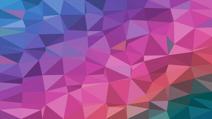 Fototapeta premium Abstract geometric polygon pattern background in vibrant pink, purple, and blue tones, creating a modern creative mood suitable for tech, music, or event designs.