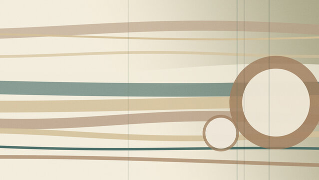 Abstract striped design with beige and blue tones, featuring large target-like circles for a calm, modern tech backdrop with copy space.