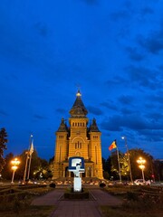 Fototapeta premium Orthodox Cathedral, also known as the Metropolitan Cathedral, Timisoara, Romania