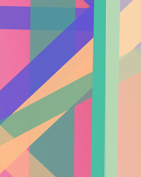 Colorful geometric abstract background with pastel blocks and teal diagonal stripes, creating a playful modern mood for design and marketing layouts.