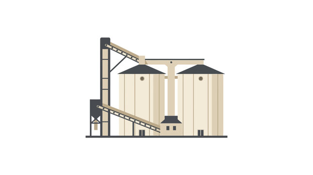 Industrial grain elevator and farm storage silos.