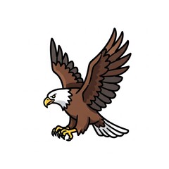 Obraz premium Majestic eagle soaring with wings spread and talons ready