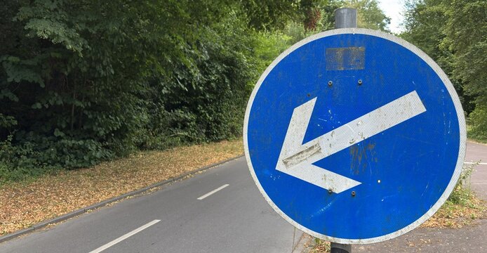 Traffic Sign Directing Direction of Travel