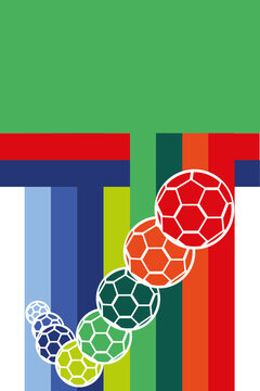 imagen geometrica de varios colores. Balones de varios colores