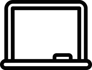 Blank blackboard with chalk eraser icon, simple clean education symbol © bentet
