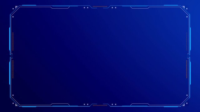Advanced user control interface panel with holographic displays, signal interference animations, system diagnostics, digital noise, and glowing HUD graphics. Ideal for technology backgrounds, motion g
