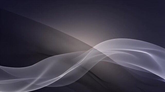 Abstract smooth flowing grey waves background with elegant light gradients and soft motion curves for modern digital design templates
