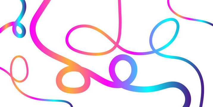 Abstract background with gradient colored tangled lines multi colored gradient
