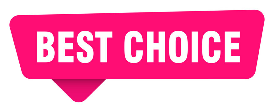 best choice magenta sticker isolated on transpatent background. best choice sign