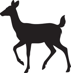 Fototapeta premium Young Deer Walking Side Profile 
