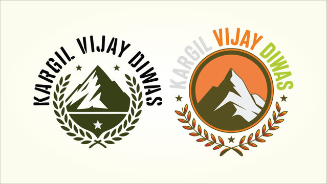 Kargil Vijay Diwas July 26 Victory Day Celebration Design Featuring Brave Indian Army Heroes, National Flag, Snow Mountains, Memorial Badge, Patriotic Colors, Military Excellence, and Honorable 