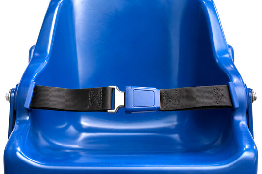 Empty Roller Coaster Seat with Safety Harness