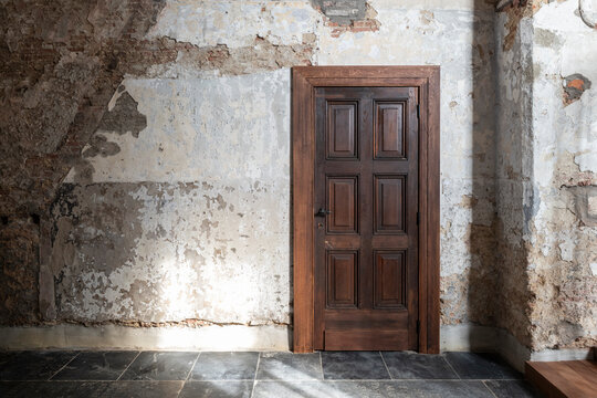 door in old church