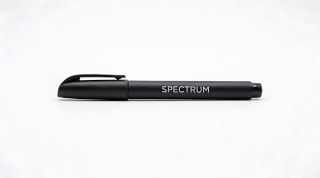 Black permanent marker isolated on white. Felt tip pen for office and school supplies.