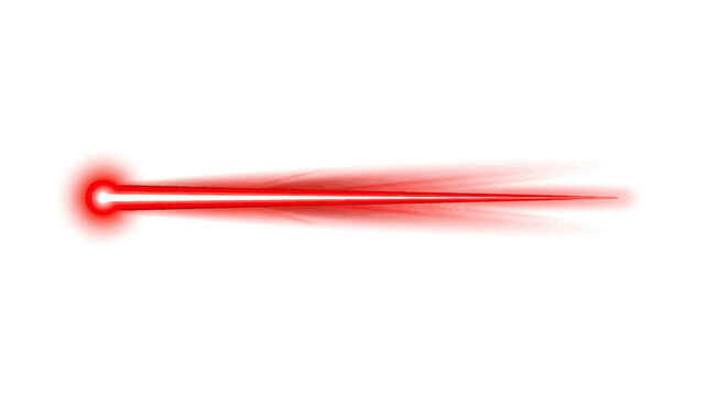 Red Laser Beam Effect on White Background