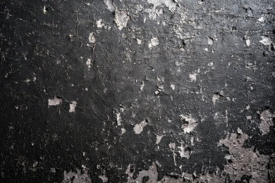 Dark, textured wall with peeling, weathered paint and scuffs