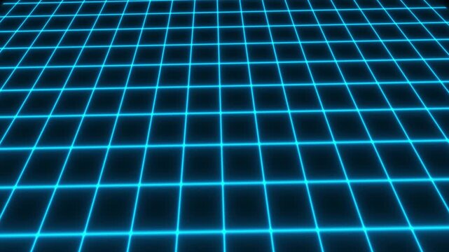 Intersecting blue lines on black animated background forming moving grid and digital graph display, Animated Blue Background with White Grid Lines and Intersecting Lines graph.