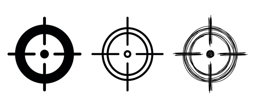 Precision crosshair symbols for tactical interface design and competitive gaming applications