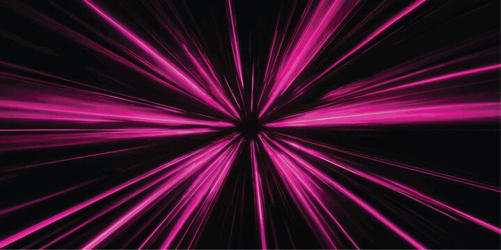 Abstract pink light rays bursting from center with abstract background illustration artistic wallpaper projection perspective explosion