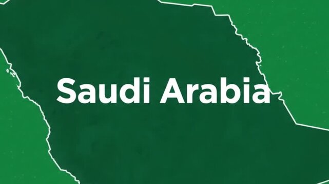 Saudi arabia country map graphic with riyadh location marker