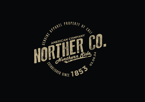 Grunge Vintage Brand Logo Vector