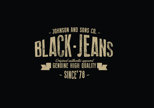 Classic Retro Label Typography Logo