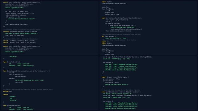 Motion of Computer Code and Programming Language in Dynamic Video.