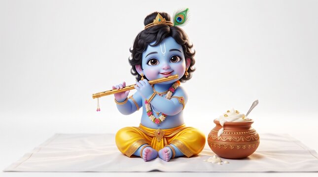 festival of happy shree krishna janmashtami abstract design background