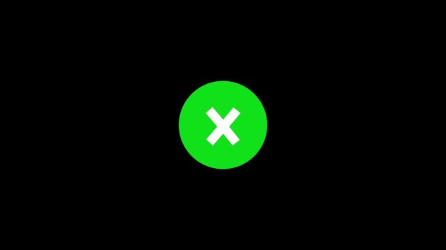 Cross mark in red circle with white cross represents rejection. Suitable for illustrating denied, canceled, or failed concepts professionally. 4k video