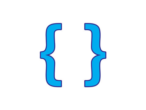 A simple bracket symbol on a white background
