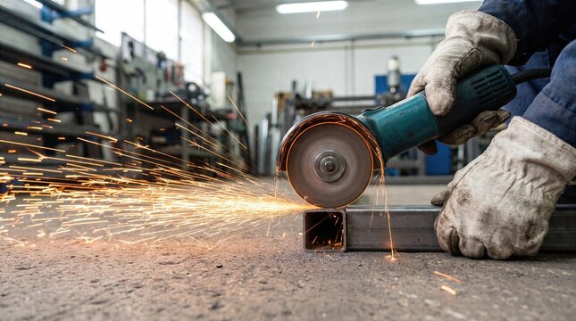 Cutting steel tubing with an angle grinder