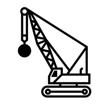 Wrecking ball crane