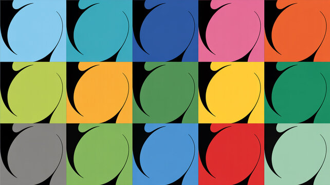 A colorful abstract pattern of overlapping circles in various hues with colorful abstract overlapping contemporary creative imaginative specific